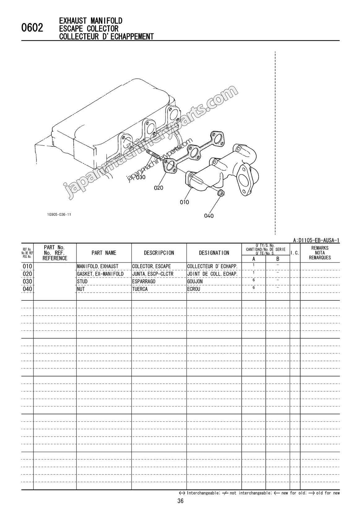 Parts For Kubota D1105 Eb