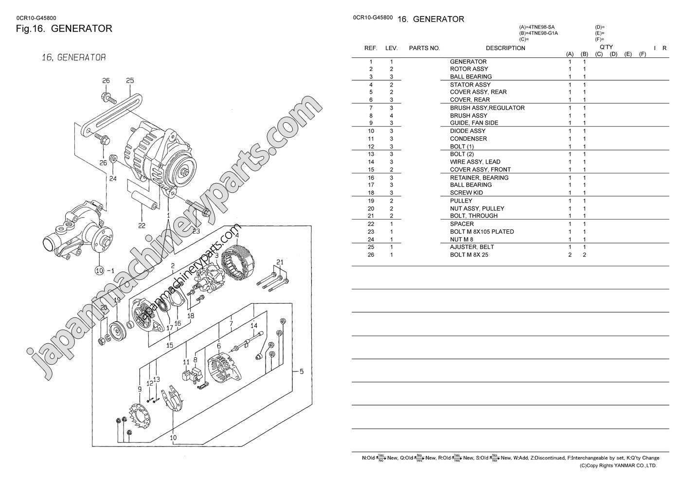 4TNE94-SA 4TNE94-G1A 4TNE98-G1A 4TNE98E Engine Heater Kit compatible with YANMAR Engines 4TNE94E 4TNE98-SA 