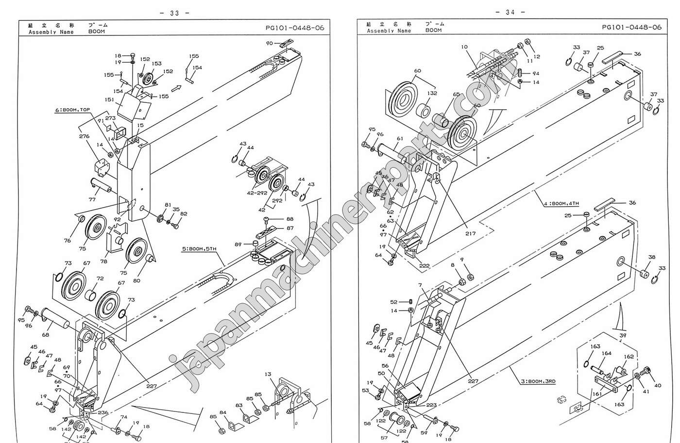 Parts for TADANO TM-ZF500 (SERIES)